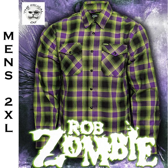 DIXXON FLANNEL x ROB ZOMBIE Flannel Shirt - Men's 2XL - Collab - Picture 1 of 14
